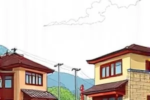 云上邮差：邮差驾着滑翔翼穿过云层的画面
