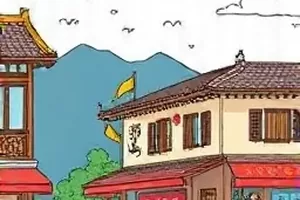 雨巷便利店：雨夜便利店门口积水反光的画面